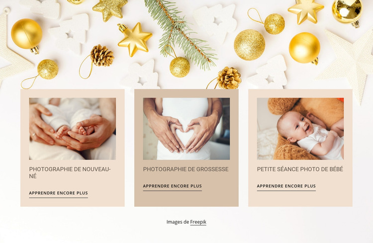 Photographie de nouveau-né et bébé Modèle HTML