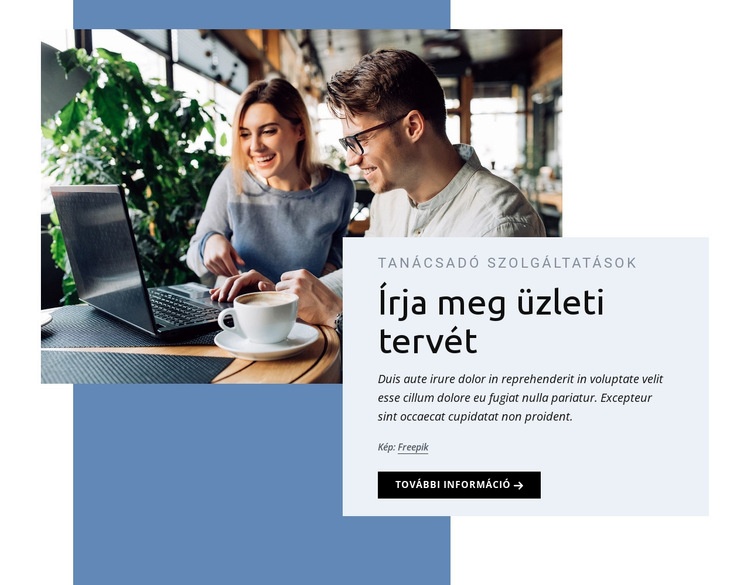 Írja meg üzleti tervét HTML Sablon