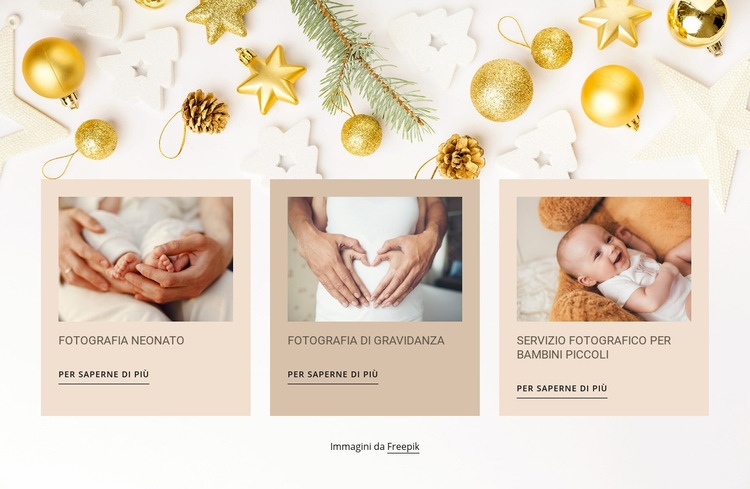 Fotografia di neonati e bambini Costruttore di siti web HTML
