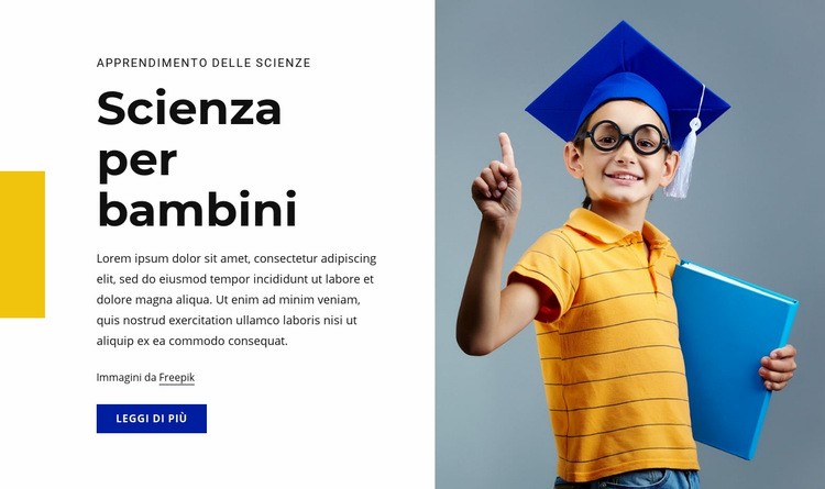 Corso di scienza per bambini Progettazione di siti web