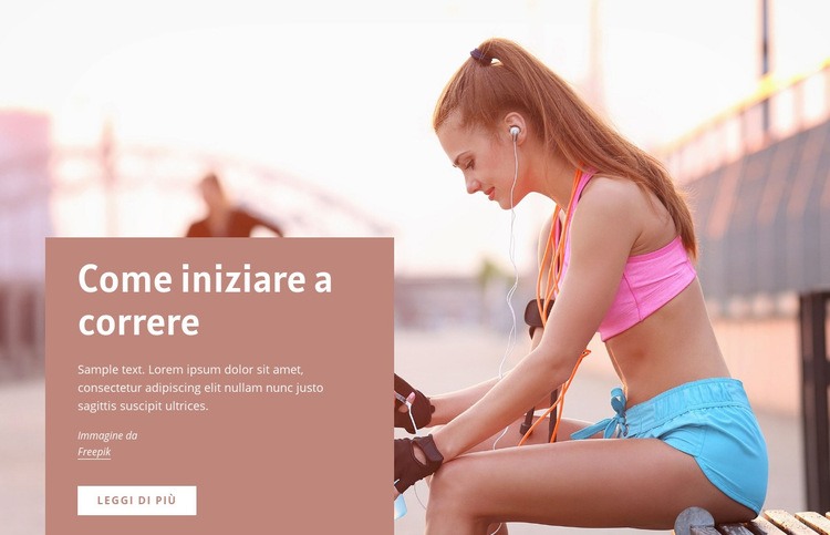 Come iniziare a correre Mockup del sito web