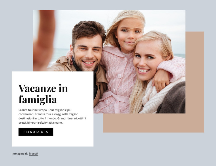 Vacanze in famiglia Modello HTML