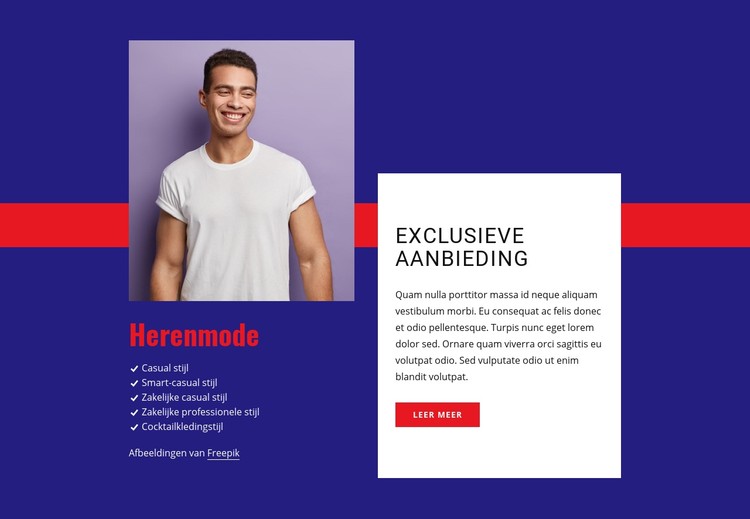 Exclusieve aanbieding CSS-sjabloon