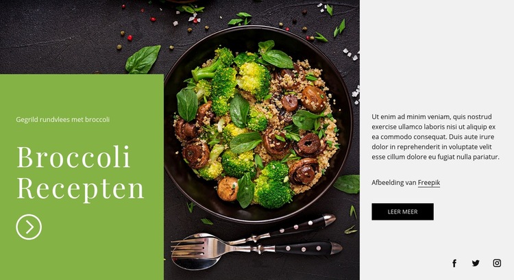 Broccoli recepten Html Website Builder