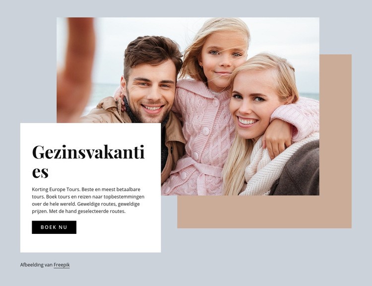 Gezinsvakanties Website Builder-sjablonen