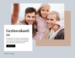 Gezinsvakanties - Professioneel Websitemodel