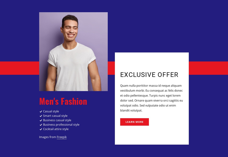 Exclusive offer One Page Template