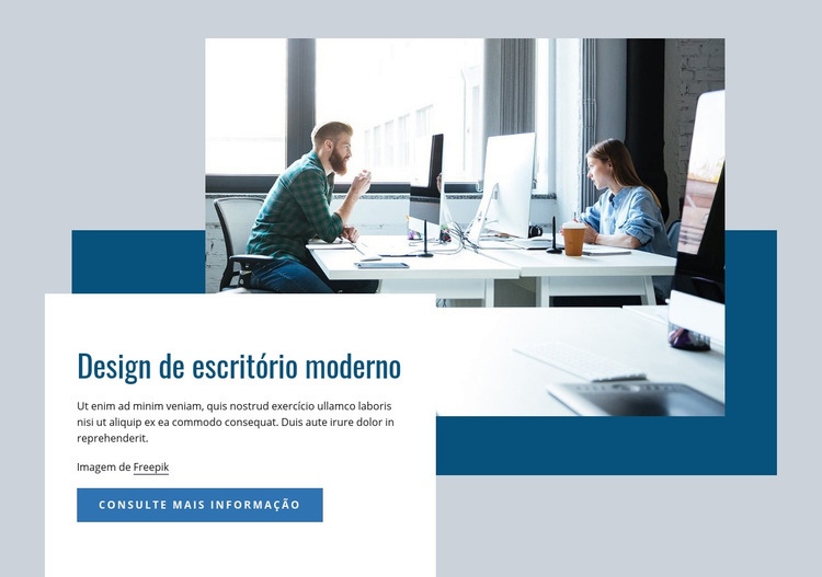 Interior moderno de escritório Construtor de sites HTML