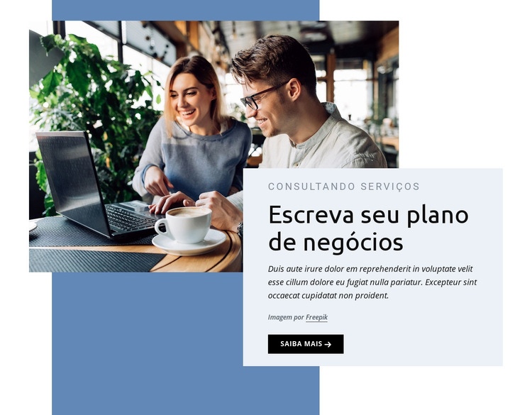 Escreva seu plano de negócios Modelo HTML5