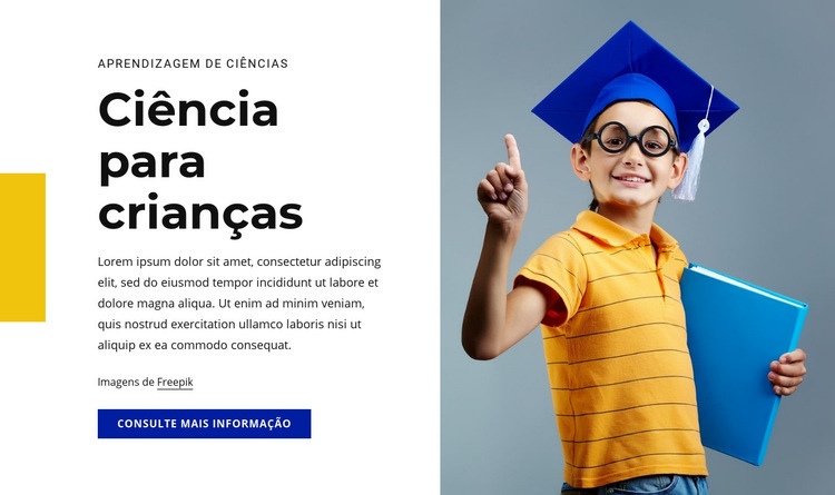 Curso de ciências para crianças Modelo