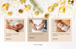 Fotografia De Recém-Nascidos E Bebês - Modelo De Site Comercial Premium