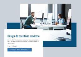 Página De Destino Multifuncional Para Interior Moderno De Escritório