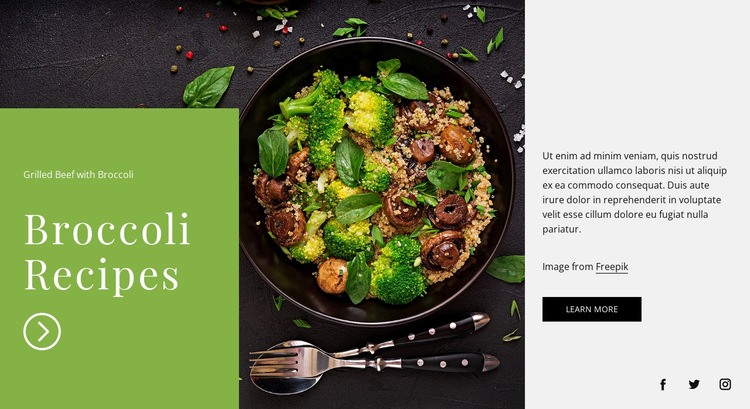 Broccoli recipes Squarespace Template Alternative