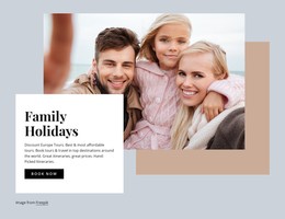 Family Holidays Blog Design