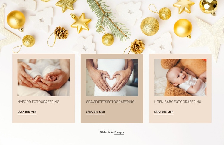 Nyfödd och bebisfotografering HTML-mall