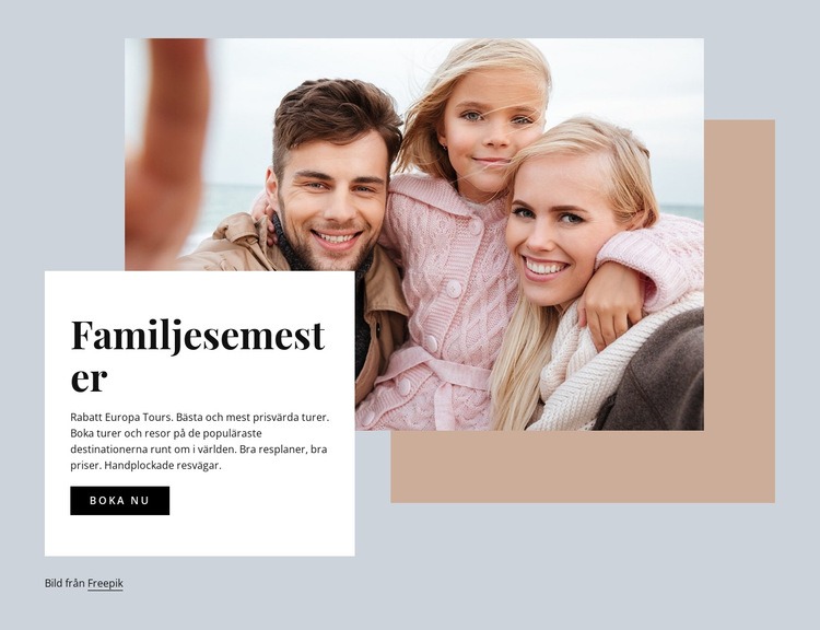 Familjesemester Webbplats mall