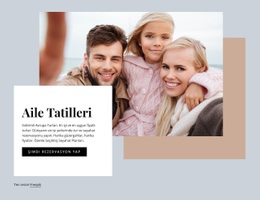 Aile Tatilleri - Ücretsiz Açılış Sayfası