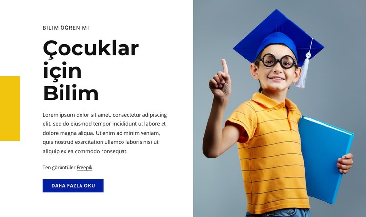 Çocuklar için bilim kursu CSS Şablonu