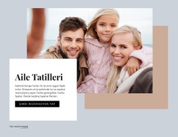 Aile Tatilleri - HTML5 Duyarlı Şablon