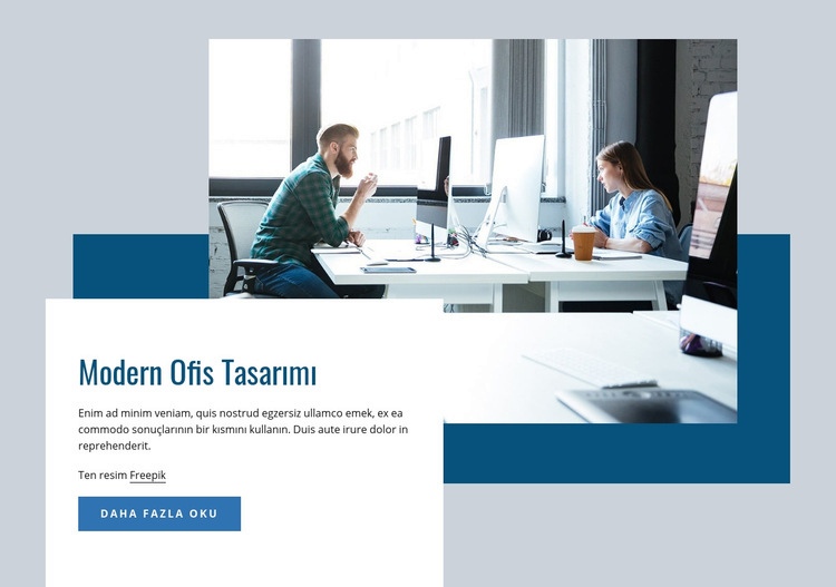 Modern ofis iç Web sitesi tasarımı