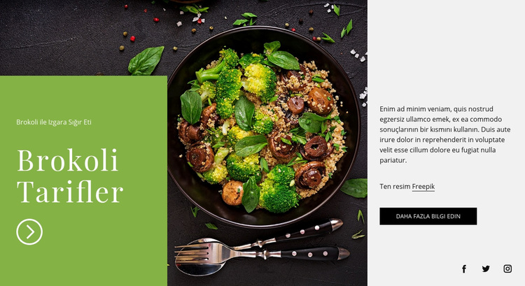 Brokoli tarifleri WordPress Teması