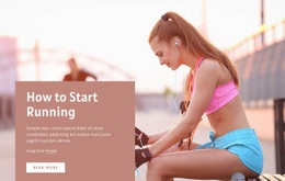 How To Start Running - Modern Web Page Design