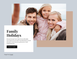 HTML Design For Family Holidays