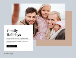 Family Holidays Product For Users