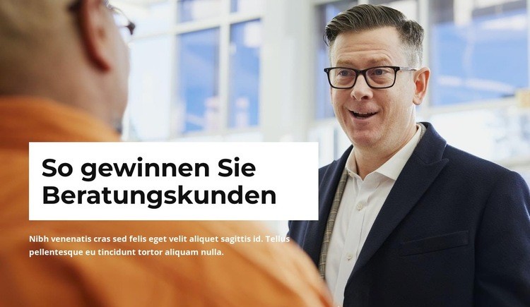 Kunden beraten Landing Page