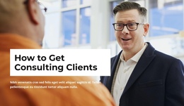 Consulting Clients - Free One Page Template