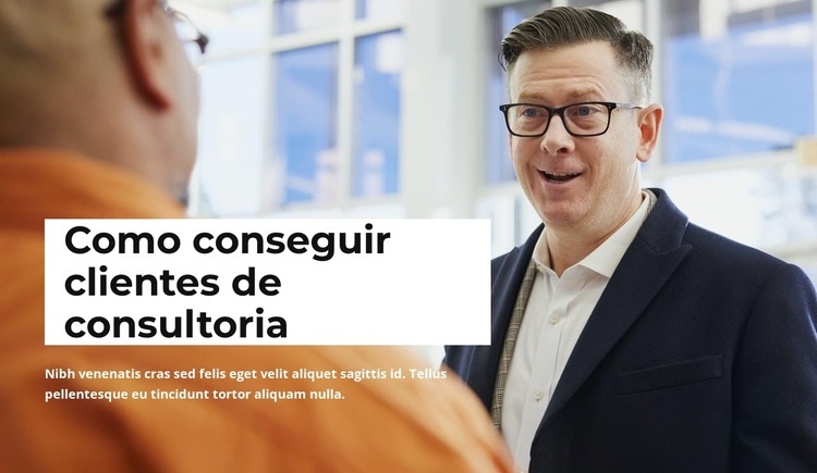 Clientes de consultoria Landing Page