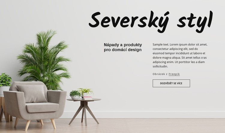 Severský styl Webový design