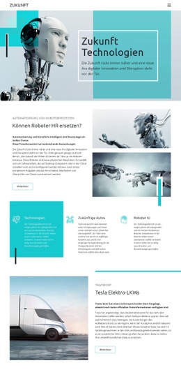 Zukunfts-Technologie – Funktionale HTML5-Vorlage