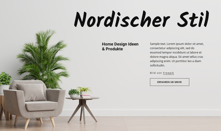 Nordischer Stil Website Builder-Vorlagen