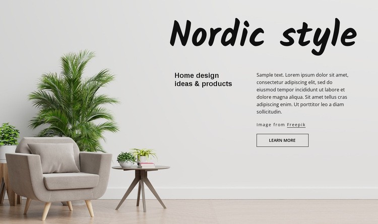 Nordic style Elementor Template Alternative
