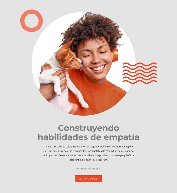 Building empathy skills Maqueta de sitio web