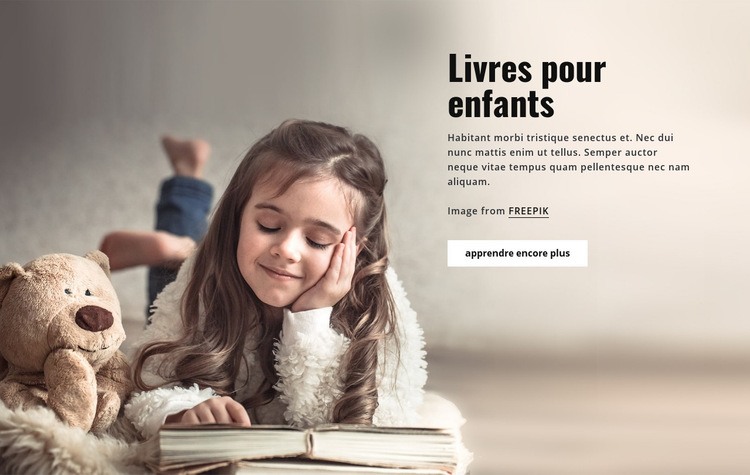 Livres pour enfants Modèles de constructeur de sites Web