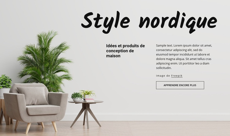 Style nordique Maquette de site Web