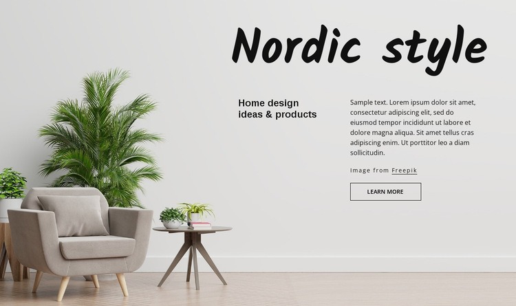 Nordic style Homepage Design