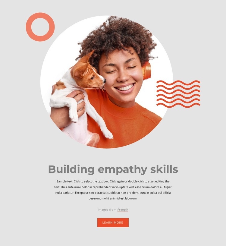 Building empathy skills Homepage Design