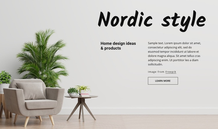 Nordic style Html Code Example