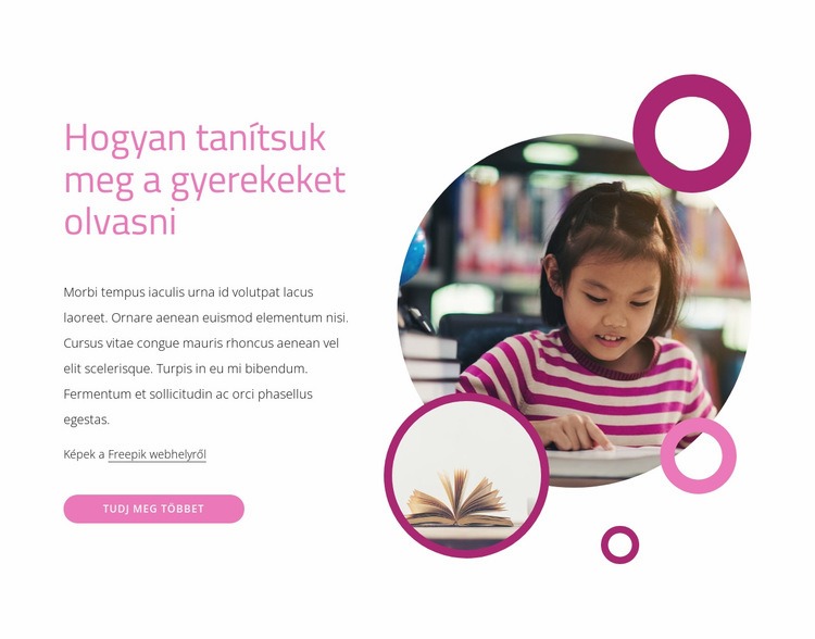 Hogyan tanítsuk meg a gyerekeket olvasni Weboldal sablon