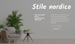 Stile Nordico: Modello Di Sito Web Per Dispositivi Mobili