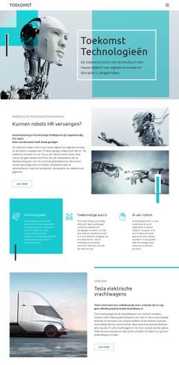 Toekomstige Technologie Html5 Responsieve Sjabloon