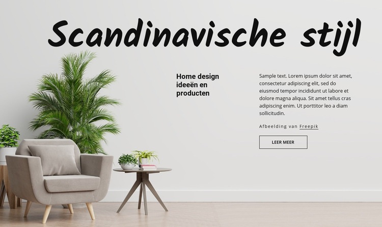 Scandinavische stijl Website Builder-sjablonen