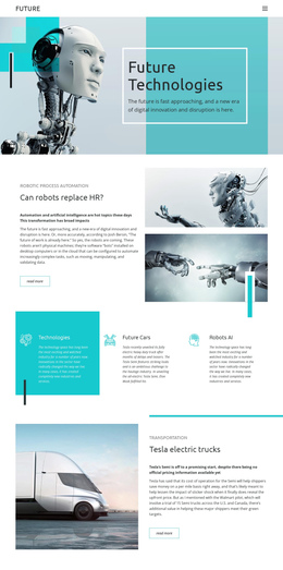 Future Technology One Page Template