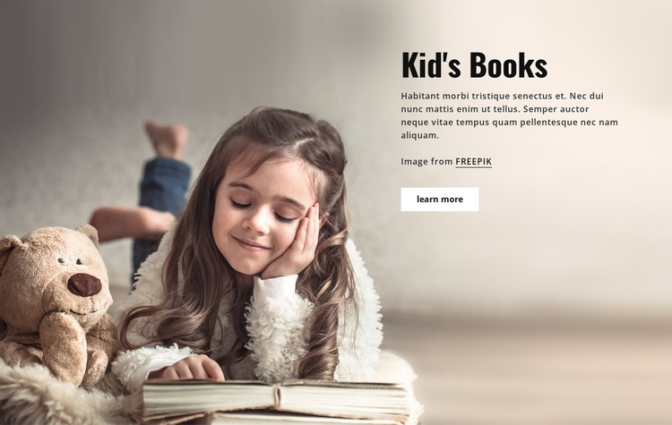 Books for Kids One Page Template