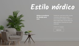 Estilo Nórdico - Modelo De Site Para Celular