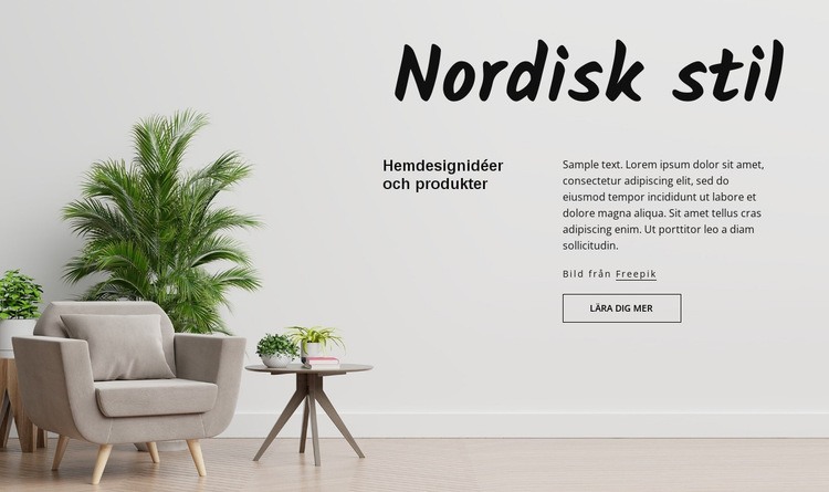 Nordisk stil CSS -mall