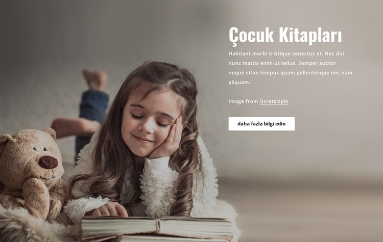 Çocuklar için Kitaplar Açılış sayfası